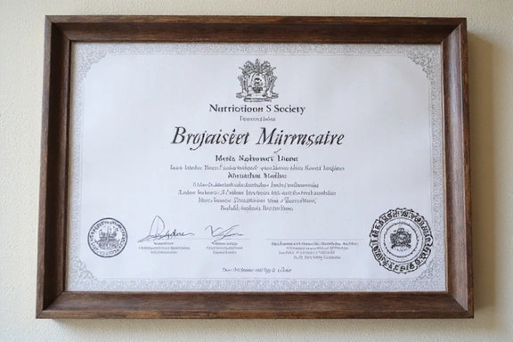 Certificate from German Society for Nutrition (DGE)